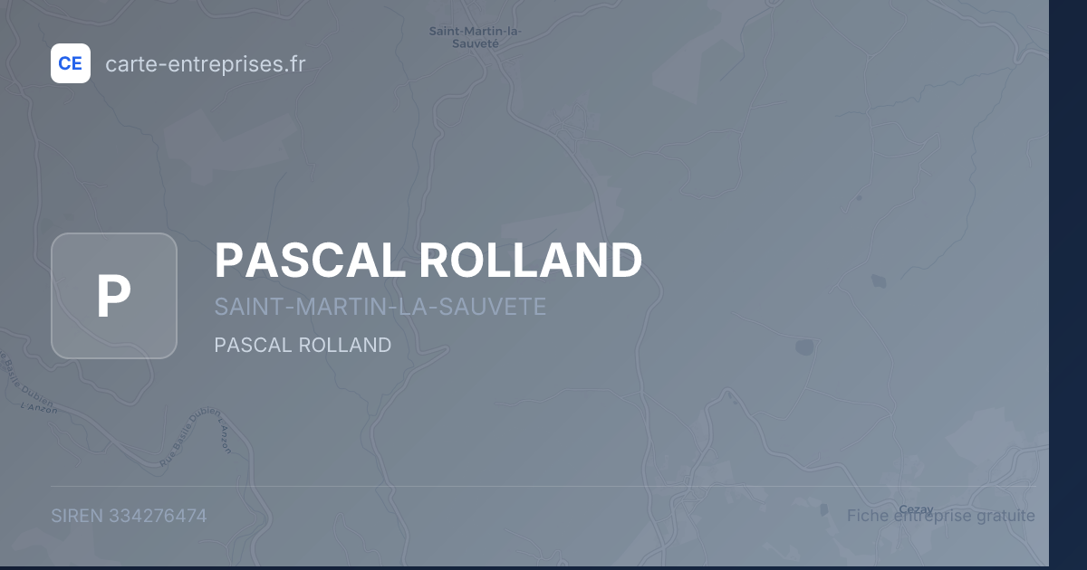 PASCAL ROLLAND — 334276474 — fiche entreprise