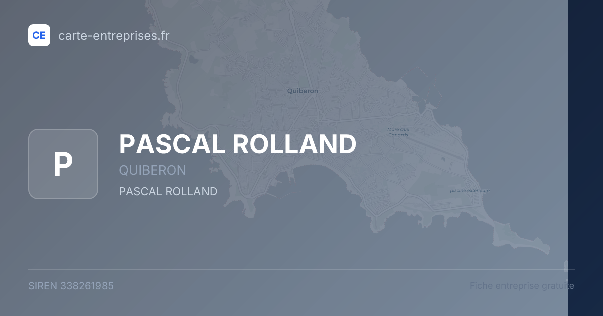 PASCAL ROLLAND — 338261985 — fiche entreprise