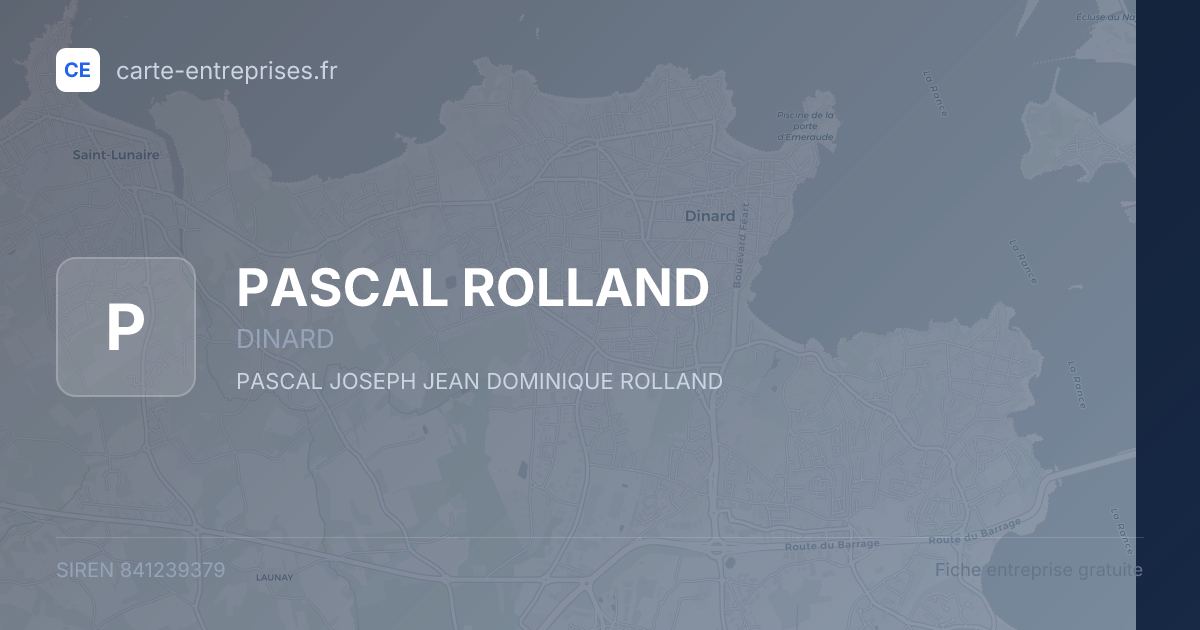 PASCAL ROLLAND — 841239379 — fiche entreprise