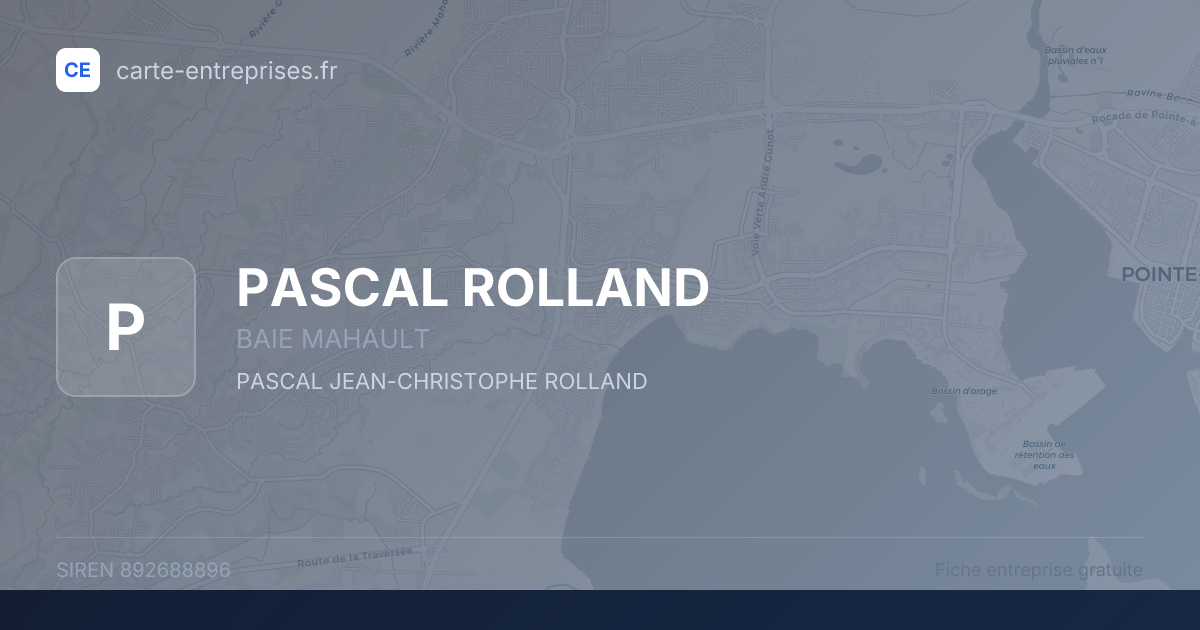 PASCAL ROLLAND — 892688896 — fiche entreprise