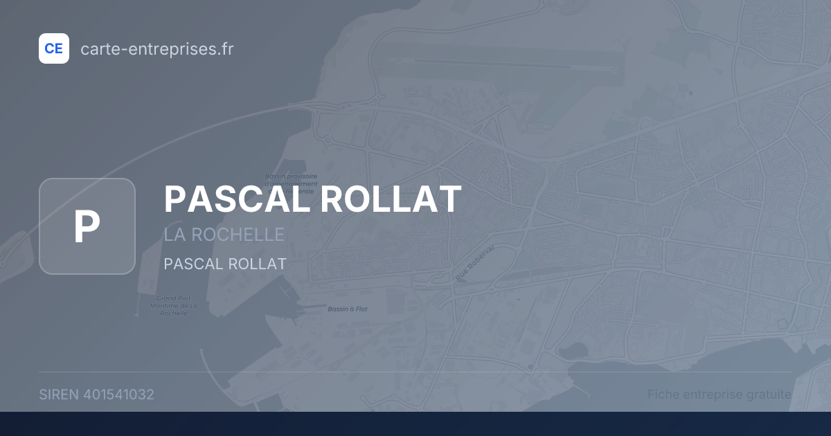 PASCAL ROLLAT — 401541032 — fiche entreprise