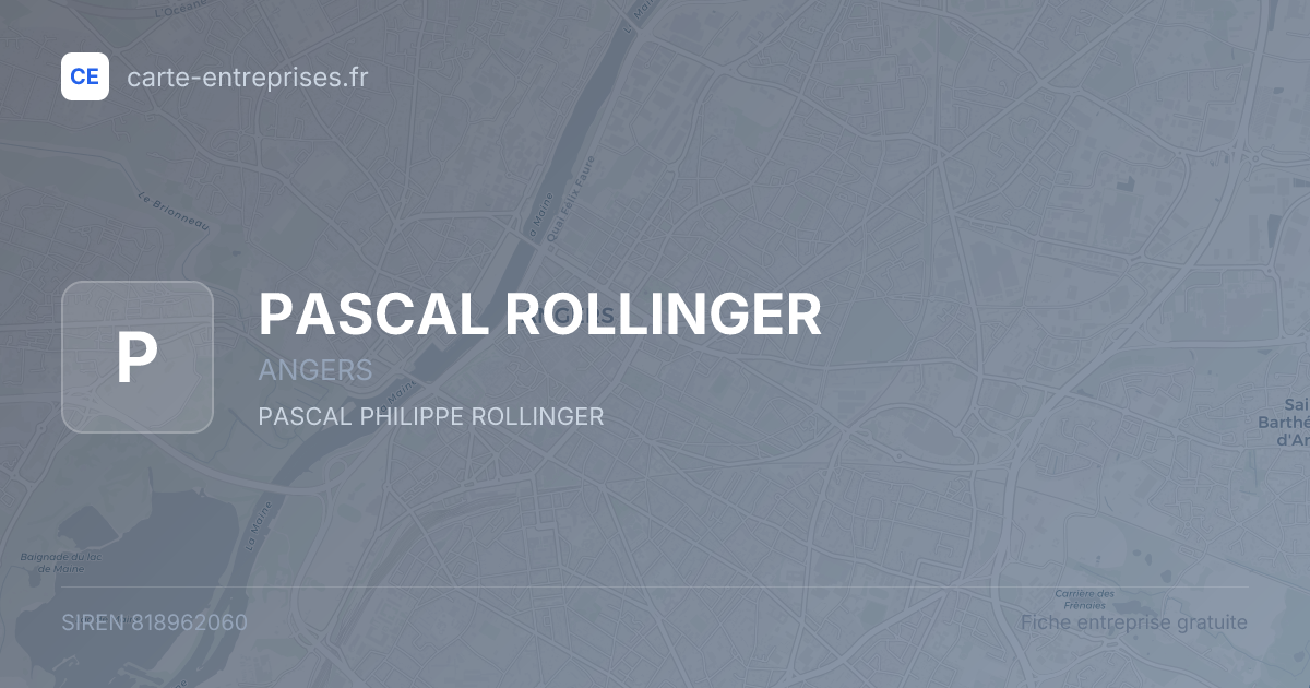 PASCAL ROLLINGER — 818962060 — fiche entreprise