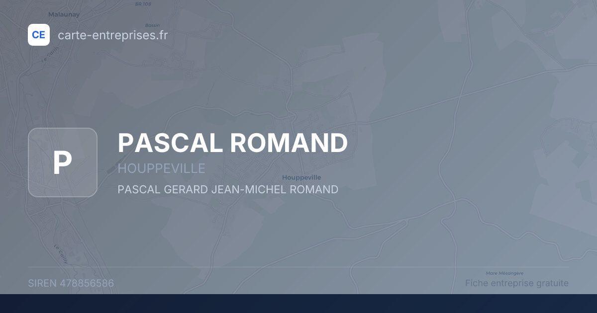 PASCAL ROMAND — 478856586 — fiche entreprise