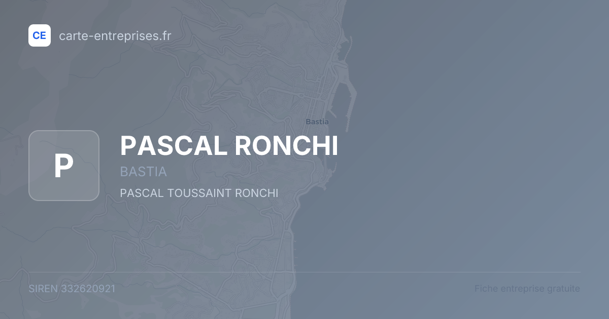 PASCAL RONCHI — 332620921 — fiche entreprise