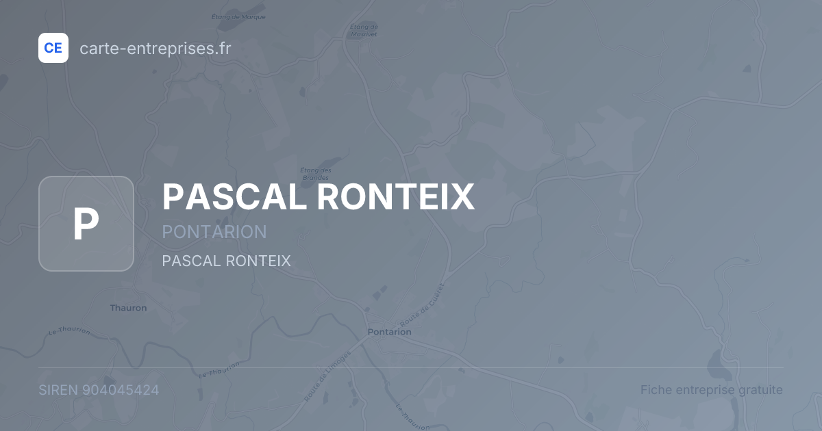 PASCAL RONTEIX — 904045424 — fiche entreprise