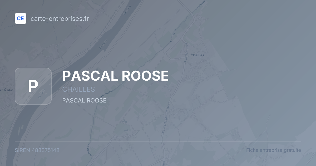 PASCAL ROOSE — 488375148 — fiche entreprise