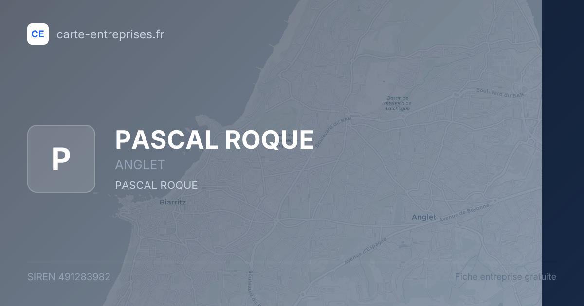 PASCAL ROQUE — 491283982 — fiche entreprise
