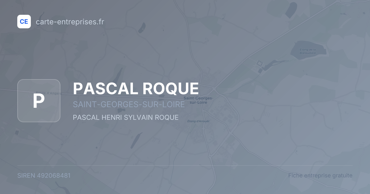 PASCAL ROQUE — 492068481 — fiche entreprise
