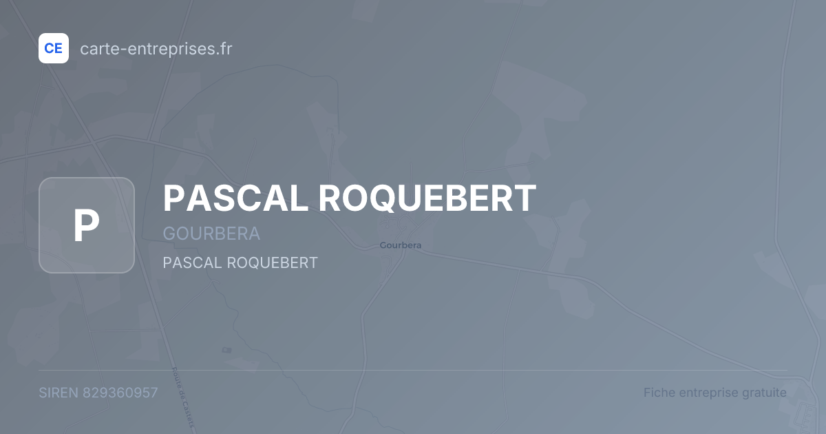 PASCAL ROQUEBERT — 829360957 — fiche entreprise