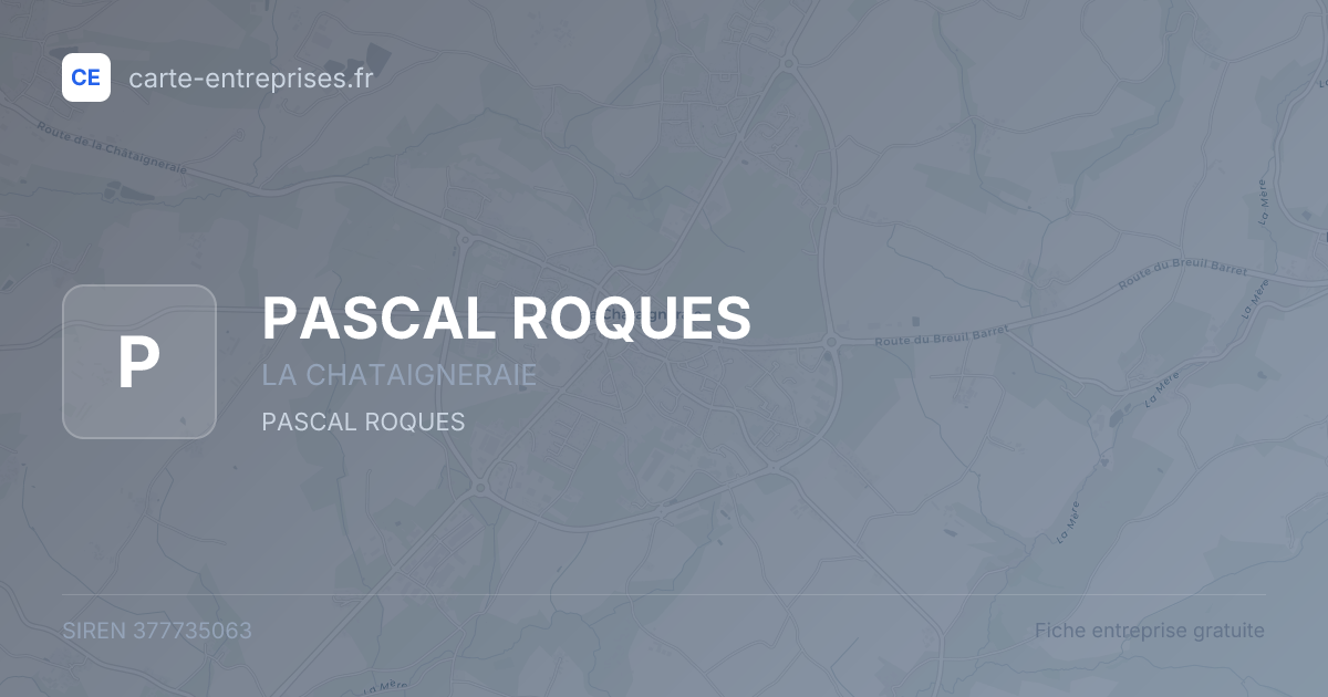 PASCAL ROQUES — 377735063 — fiche entreprise