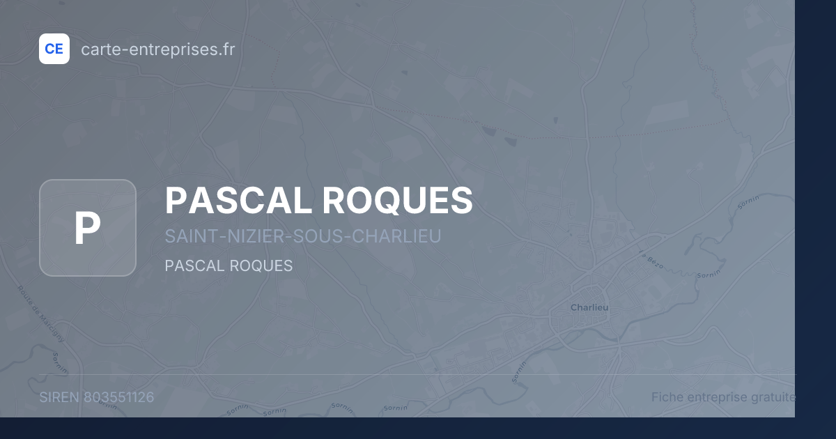 PASCAL ROQUES — 803551126 — fiche entreprise