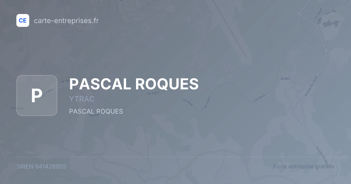 PASCAL ROQUES — 941428955 — fiche entreprise