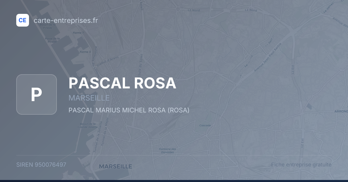 PASCAL ROSA — 950076497 — fiche entreprise