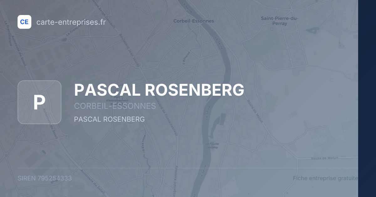 PASCAL ROSENBERG — 795254333 — fiche entreprise