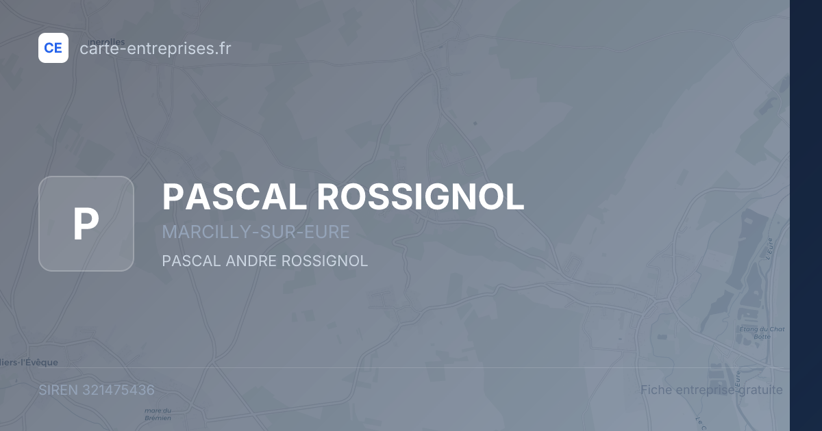 PASCAL ROSSIGNOL — 321475436 — fiche entreprise
