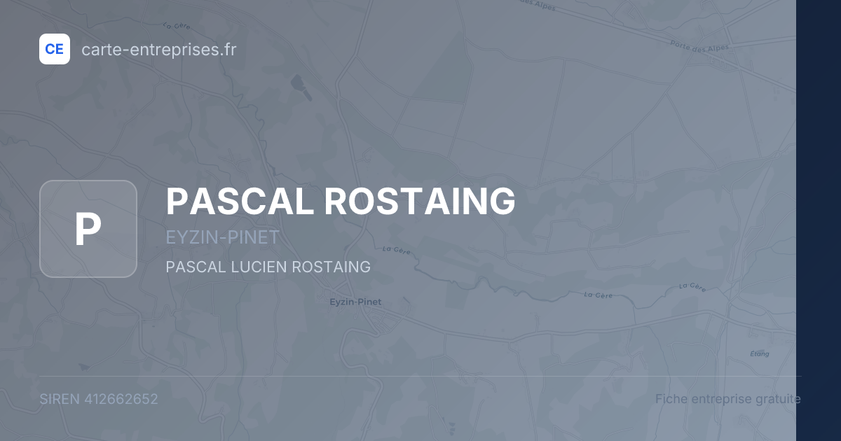 PASCAL ROSTAING — 412662652 — fiche entreprise