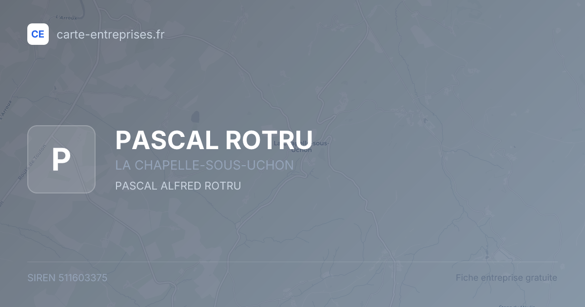 PASCAL ROTRU — 511603375 — fiche entreprise
