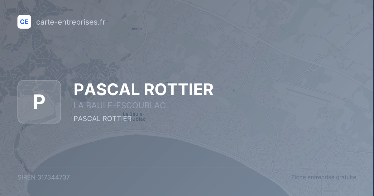 PASCAL ROTTIER — 317344737 — fiche entreprise