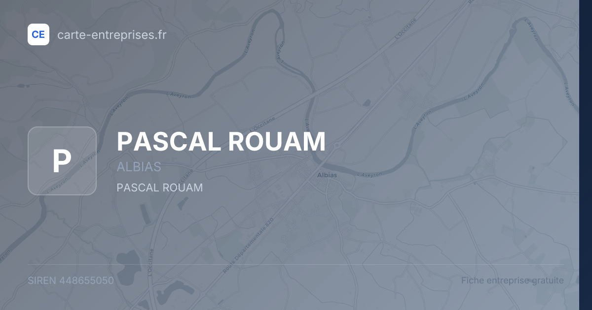 PASCAL ROUAM — 448655050 — fiche entreprise