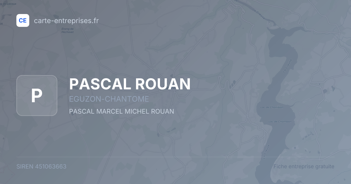 PASCAL ROUAN — 451063663 — fiche entreprise