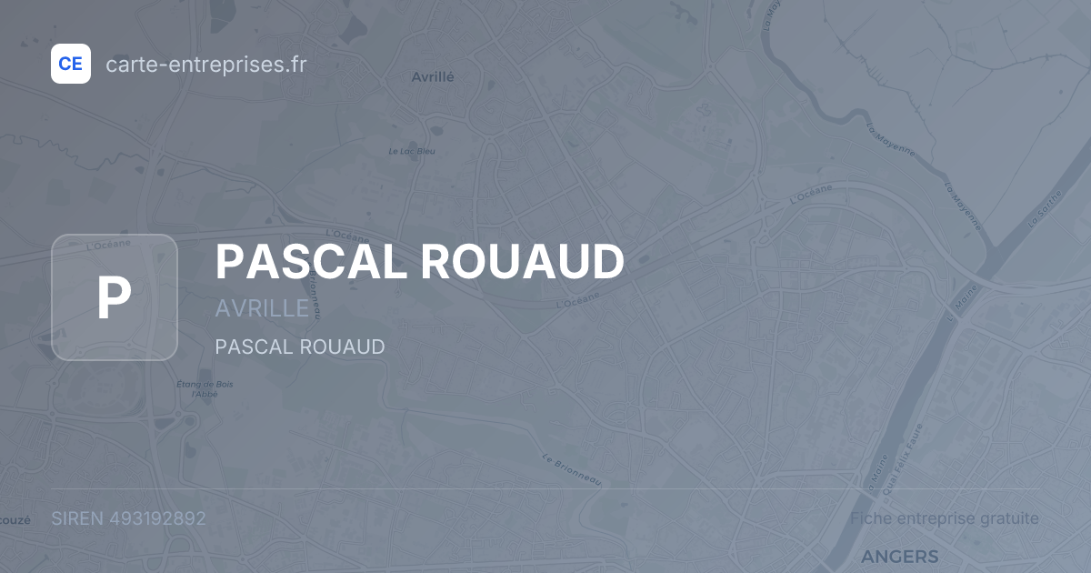 PASCAL ROUAUD — 493192892 — fiche entreprise