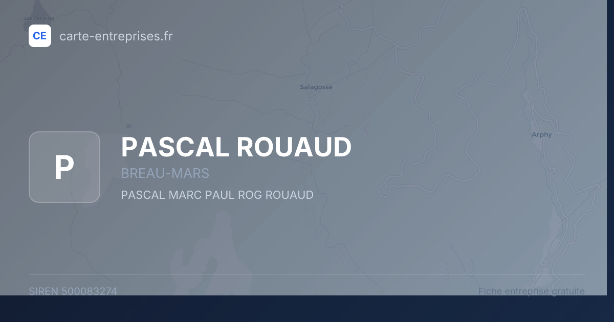 PASCAL ROUAUD — 500083274 — fiche entreprise