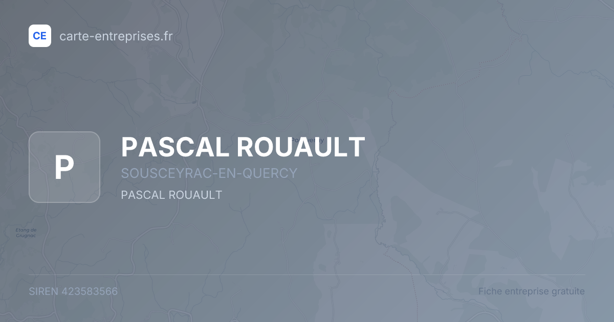 PASCAL ROUAULT — 423583566 — fiche entreprise
