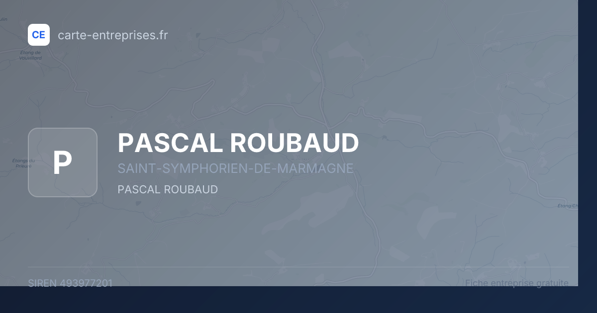 PASCAL ROUBAUD — 493977201 — fiche entreprise