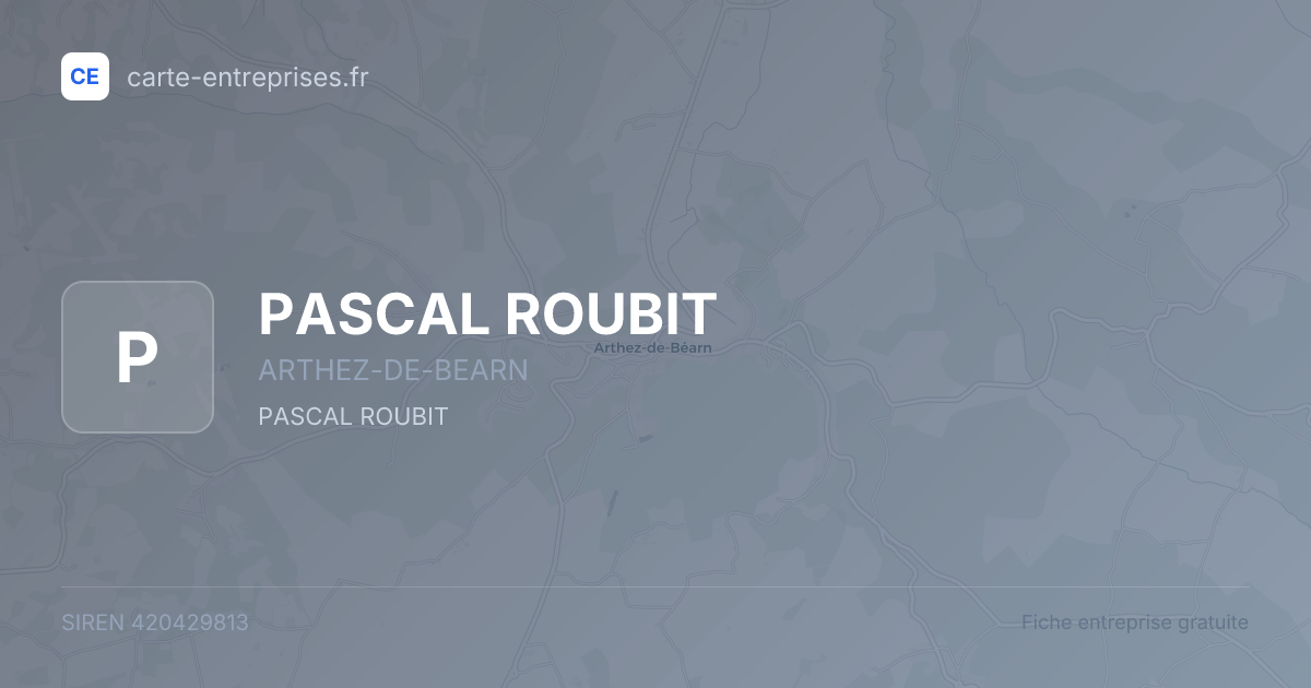 PASCAL ROUBIT — 420429813 — fiche entreprise