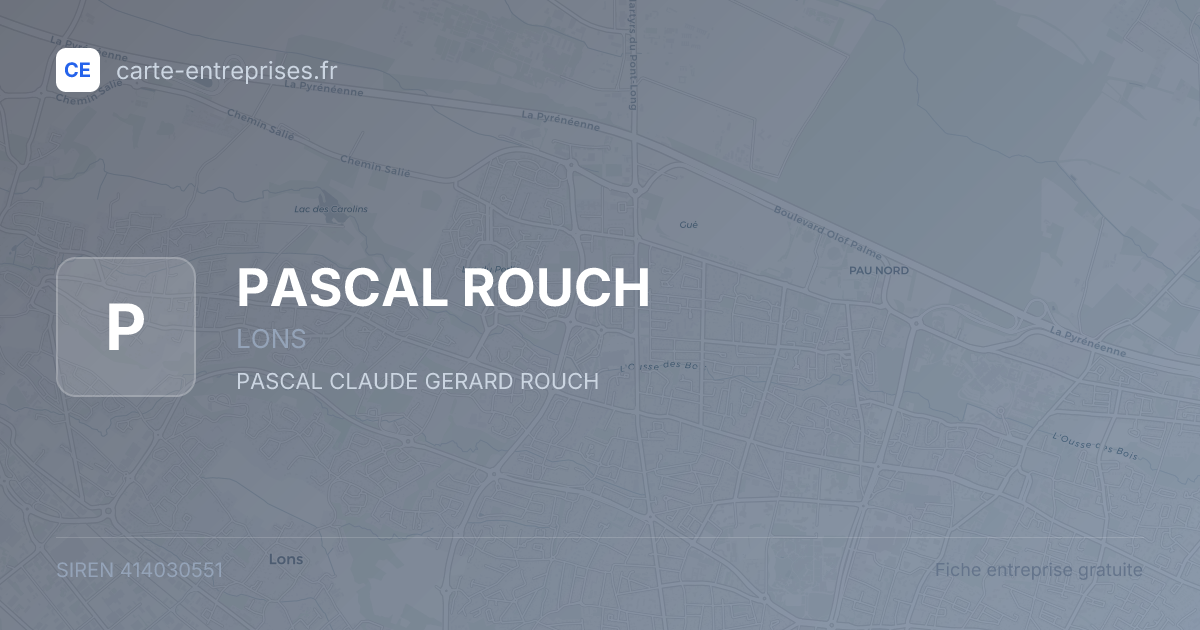 PASCAL ROUCH — 414030551 — fiche entreprise