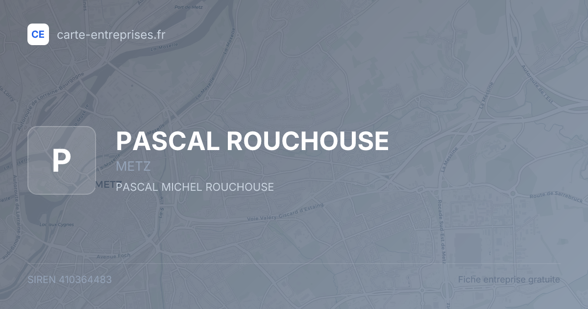 PASCAL ROUCHOUSE — 410364483 — fiche entreprise