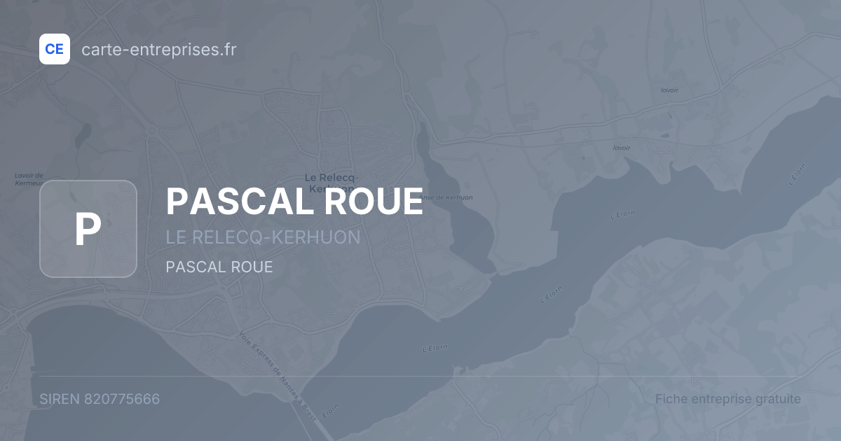 PASCAL ROUE — 820775666 — fiche entreprise