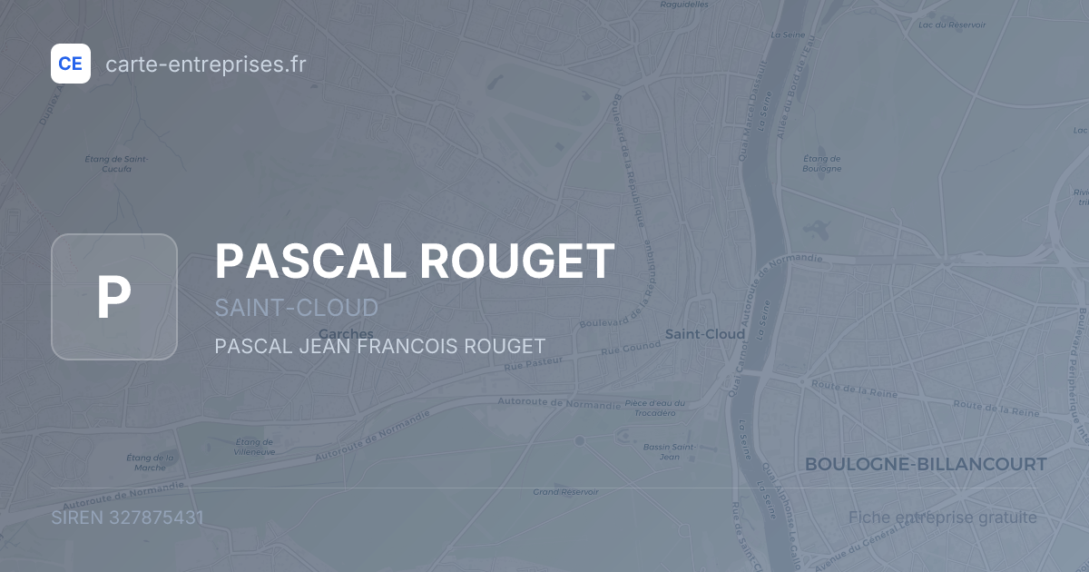PASCAL ROUGET — 327875431 — fiche entreprise