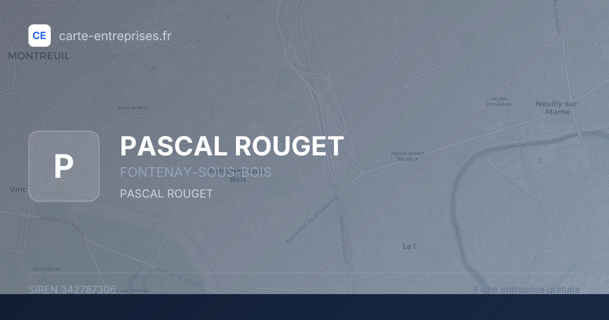 PASCAL ROUGET — 342787306 — fiche entreprise