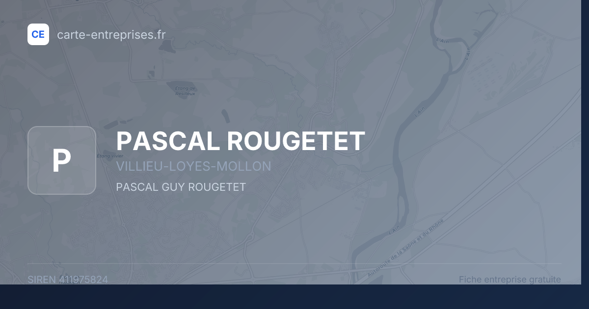 PASCAL ROUGETET — 411975824 — fiche entreprise