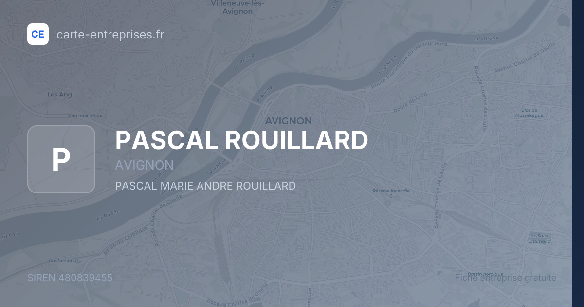 PASCAL ROUILLARD — 480839455 — fiche entreprise