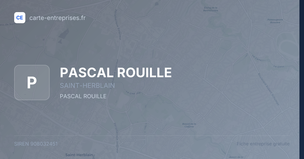 PASCAL ROUILLE — 908032451 — fiche entreprise