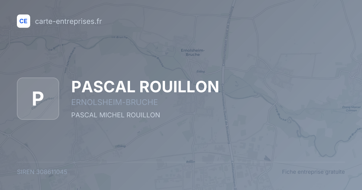 PASCAL ROUILLON — 308611045 — fiche entreprise