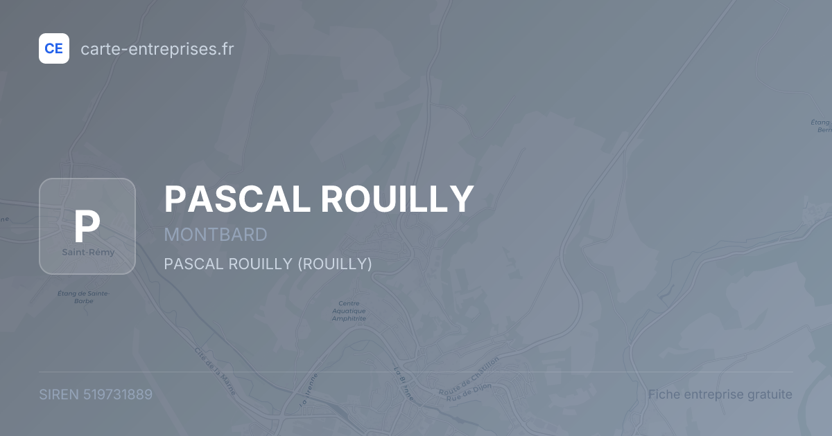 PASCAL ROUILLY — 519731889 — fiche entreprise