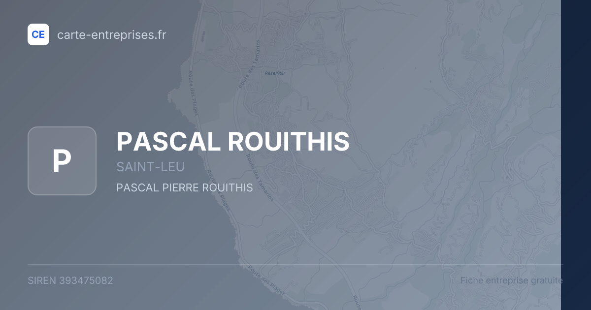 PASCAL ROUITHIS — 393475082 — fiche entreprise