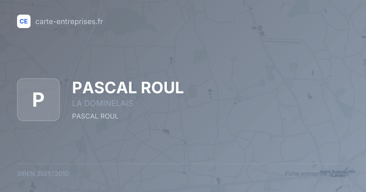 PASCAL ROUL — 352572010 — fiche entreprise