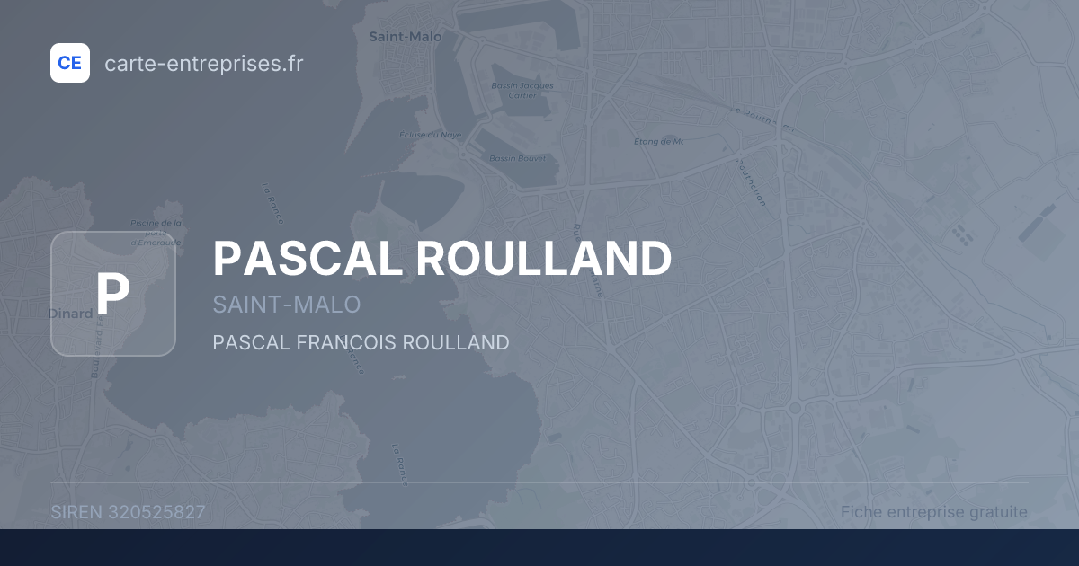 PASCAL ROULLAND — 320525827 — fiche entreprise