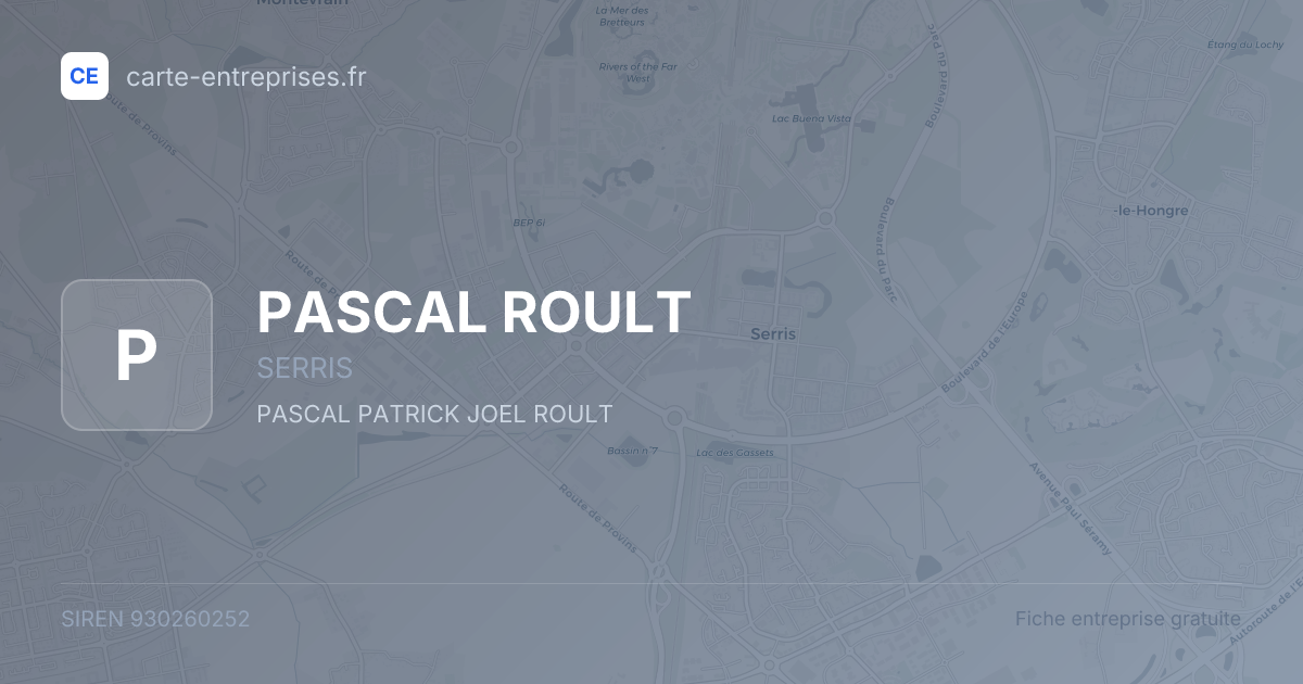 PASCAL ROULT — 930260252 — fiche entreprise