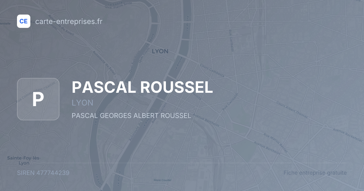 PASCAL ROUSSEL — 477744239 — fiche entreprise