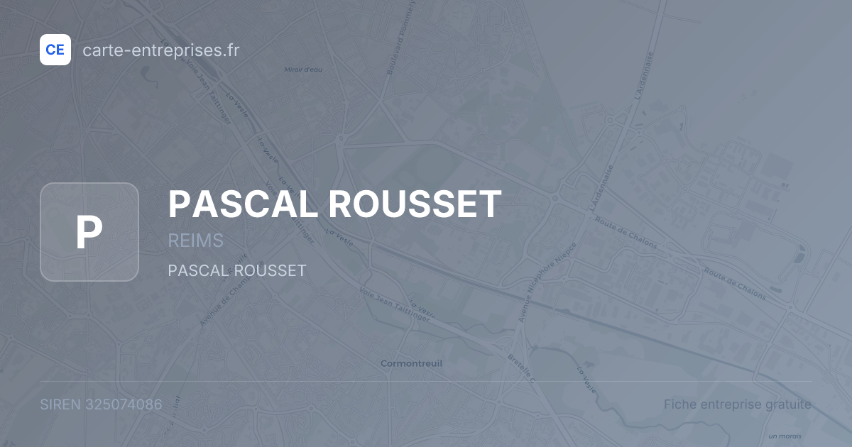 PASCAL ROUSSET — 325074086 — fiche entreprise