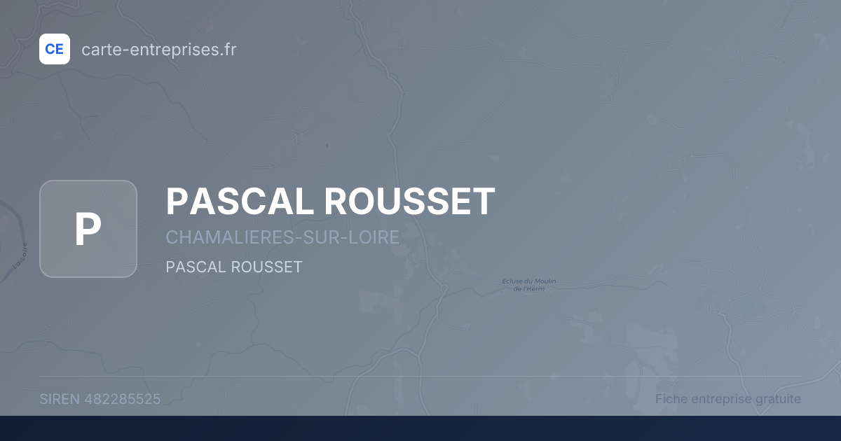 PASCAL ROUSSET — 482285525 — fiche entreprise