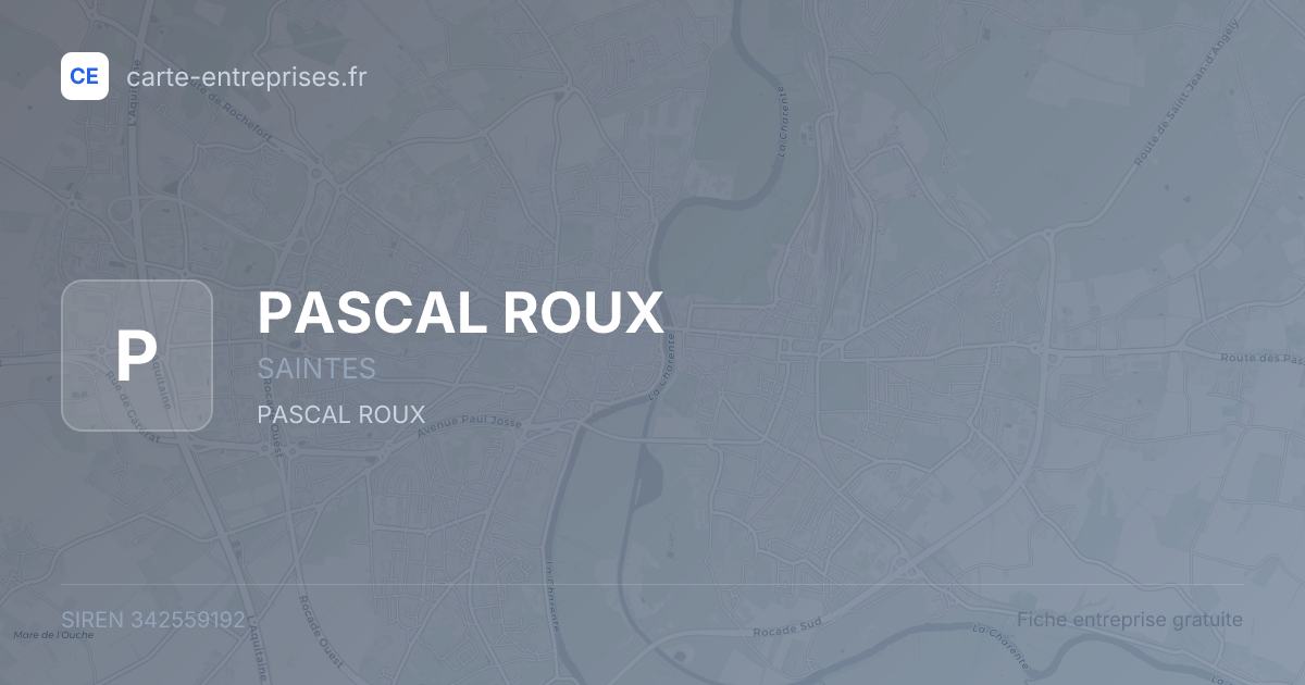 PASCAL ROUX — 342559192 — fiche entreprise