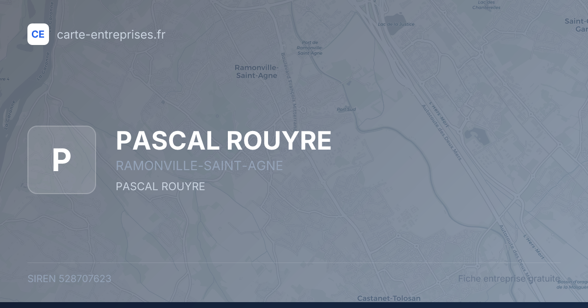 PASCAL ROUYRE — 528707623 — fiche entreprise
