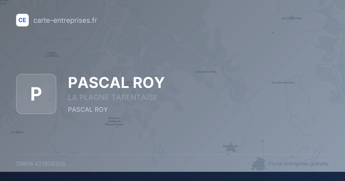 PASCAL ROY — 421906306 — fiche entreprise