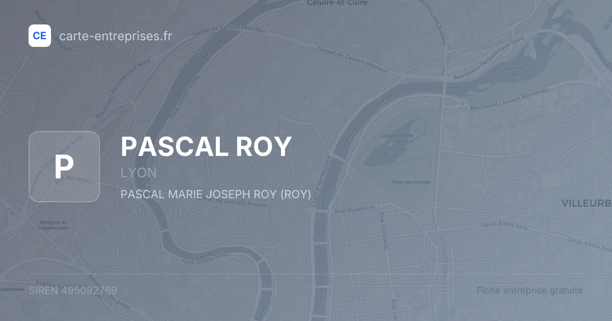 PASCAL ROY — 495092769 — fiche entreprise